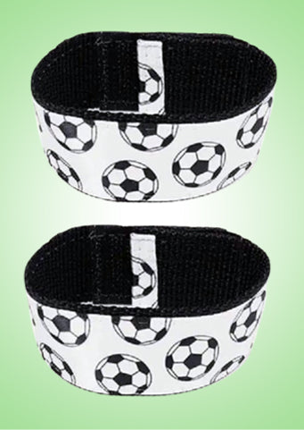 Soccer Sleeve Scrunchies (Pair) – White