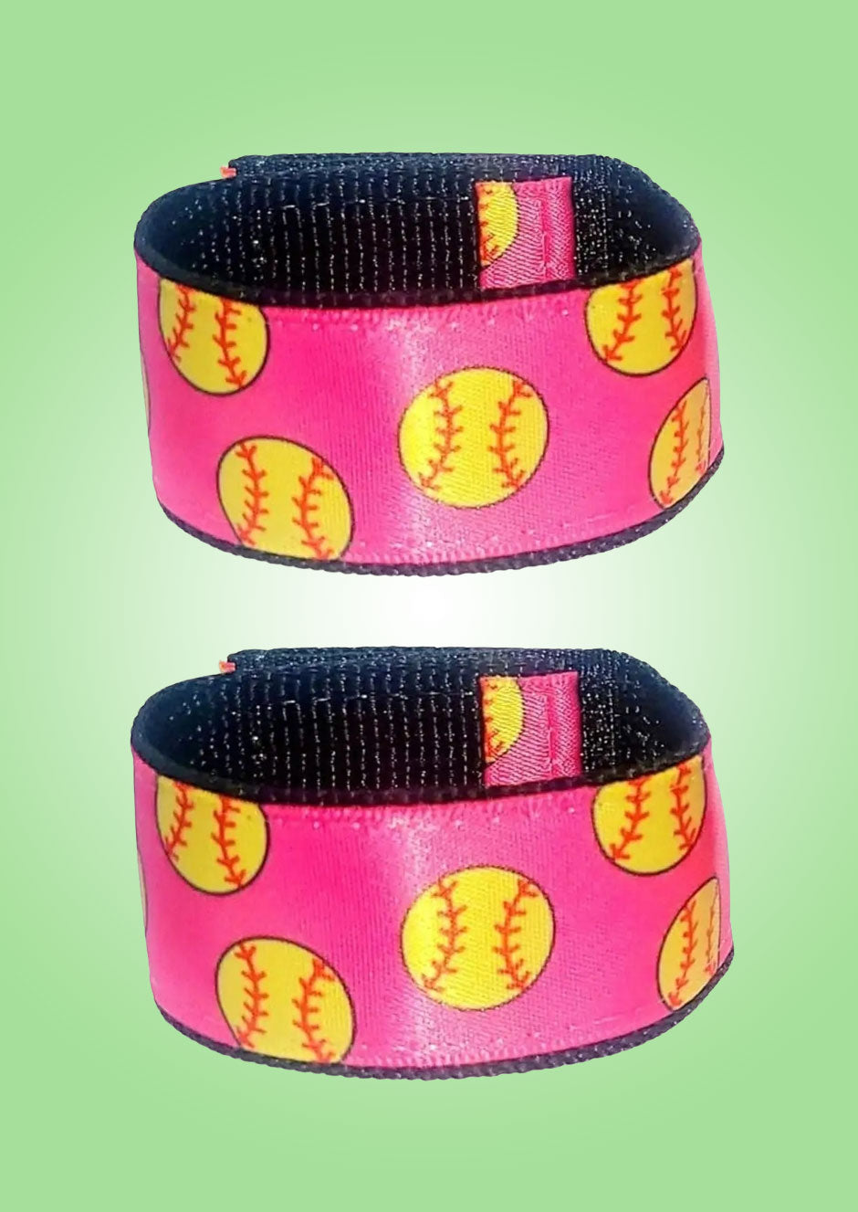 Softball Sleeve Scrunchies - Pink (Pair)