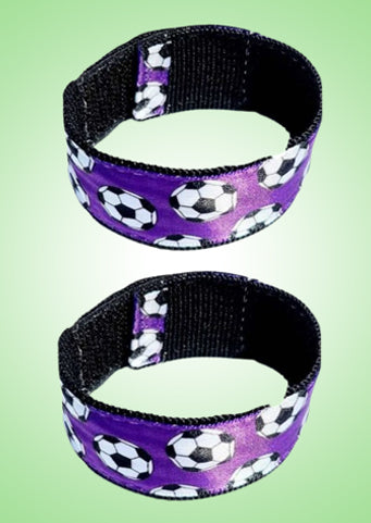 Soccer Sleeve Scrunchies (Pair) – Purple