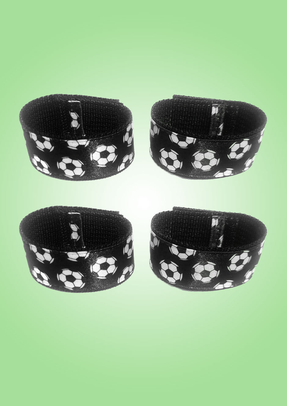 Soccer Sleeve Scrunchies (2 Pairs/4 Pieces) – Black